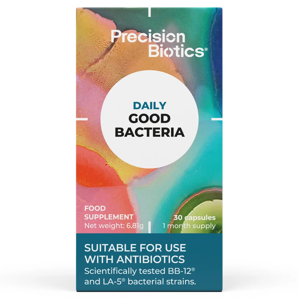 PrecisionBiotics® Daily Good Bacteria Gut Supplement - 30 Capsules Image 1