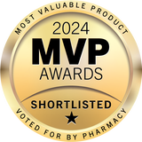 Most valuable product. 2024 MVP awards shortlisted. voted for by pharmacy